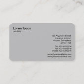 Three Gears v3 - Schwarz und Weiß Visitenkarte (Rückseite)