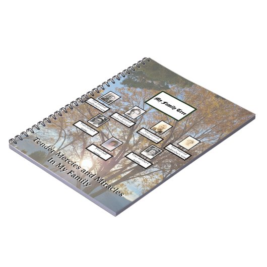 Three Generation Autumn Sunset Mercies Miracles Notizblock (Linke Seite)