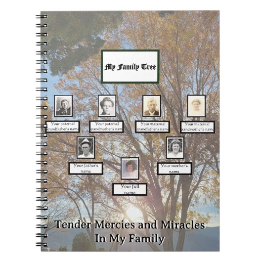 Three Generation Autumn Sunset Mercies Miracles Notizblock (Vorderseite)
