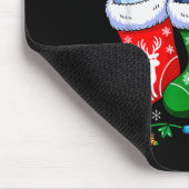 Three Geon In Christmas Socks Matching Xmas Pajama Mousepad (Ecke)