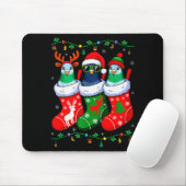 Three Geon In Christmas Socks Matching Xmas Pajama Mousepad (Mit Mouse)