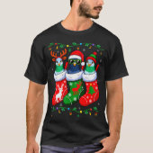Three Geon In Christmas Socks Matching Xmas Pajama T-Shirt (Vorderseite)