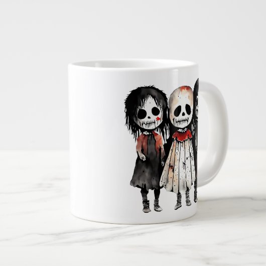 Three Ghost Children Jumbo-Tasse (Vorderseite Rechts)