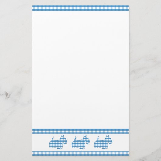 Three Gingham Scottie Dogs Briefpapier (Vorderseite)