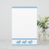 Three Gingham Scottie Dogs Briefpapier (Stehend Vorderseite)