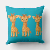 "Three Giraffe Friends" Throw Pillow Kissen (Rückseite)