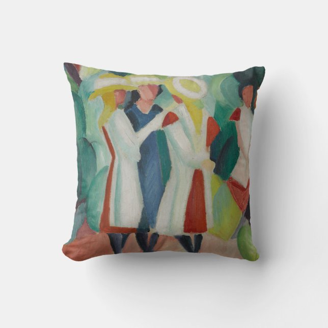 "Three Girls" Art throw Kissen (Vorderseite)