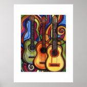 Three Gitarren Music Poster (Vorne)
