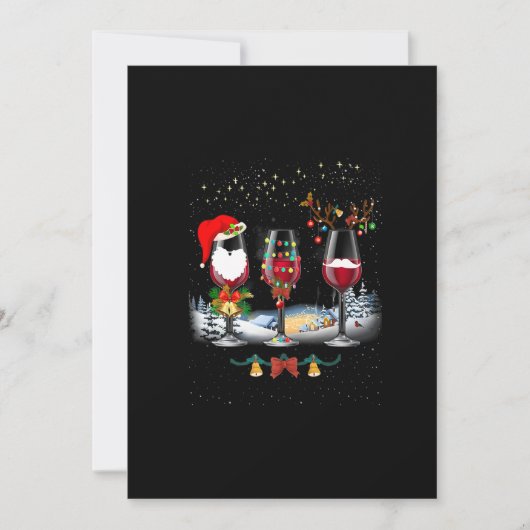 Three Glass Of Red Wine Funny Drinker Christmas Gi Save The Date (Vorderseite)