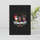Three Glass Of Red Wine Funny Drinker Christmas Gi Save The Date (Stehend Vorderseite)