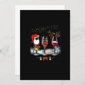 Three Glass Of Red Wine Funny Drinker Christmas Gi Save The Date (Vorne/Hinten)
