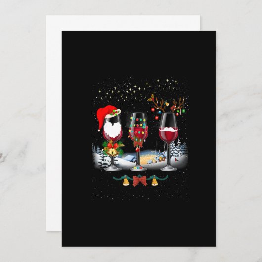 Three Glass Of Red Wine Funny Drinker Christmas Gi Save The Date (Vorne/Hinten)