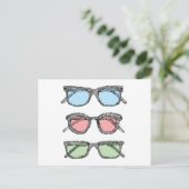 Three Glasses Sketch Postkarte (Stehend Vorderseite)