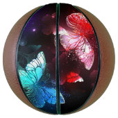 Three Glowing Butterflies on night background Basketball (Vertikal)