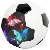 Three Glowing Butterflies on night background Fußball (Dreiviertel)