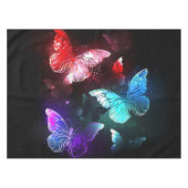 Three Glowing Butterflies on night background Tischdecke (Vorderseite (Horizontal))