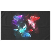 Three Glowing Butterflies on night background Tischdecke (Vorderseite (Horizontal))