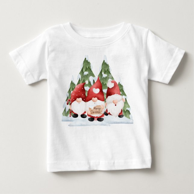 Three Gnome Christmas Baby T - Shirt (Vorderseite)