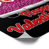 Three Gnomes And Leopard Truck Happy Valentine's D Poster (Ecke)