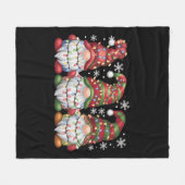 Three Gnomes Buffalo Kariert Red Christmas Fleecedecke (Vorderseite (Horizontal))