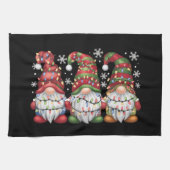 Three Gnomes Buffalo Kariert Red Christmas Geschirrtuch (Horizontal)