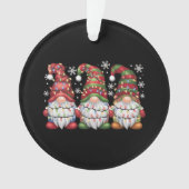 Three Gnomes Buffalo Kariert Red Christmas Ornament (Vorderseite)