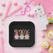 Three Gnomes Buffalo Kariert Red Christmas Pappteller (Party)