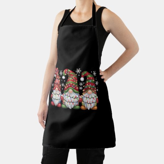 Three Gnomes Buffalo Kariert Red Christmas Schürze (InSitu)