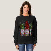 Three Gnomes Buffalo Kariert Red Christmas Sweatshirt (Vorne ganz)