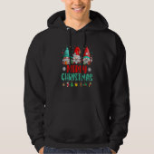 Three Gnomes Buffalo Plaid Red Christmas Lights Xm Hoodie (Vorderseite)