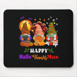 Three Gnomes Halloween Frohe Weihnachts-Happy Hall Mousepad