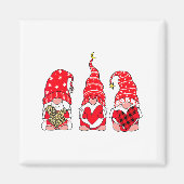 Three Gnomes Holding Heart Leopard Happy Valentine Magnet (Vorne)