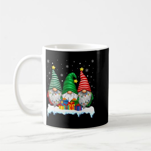 Three Gnomes Tree Lights Men Women Matching Xmas H Kaffeetasse (Links)