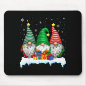Three Gnomes Tree Lights Men Women Matching Xmas H Mousepad (Vorne)