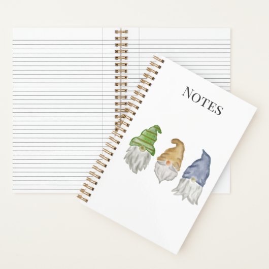 Three Gnomes Watercolor Spiral Notebook  Notizblock (Innen)