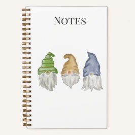 Three Gnomes Watercolor Spiral Notebook Notizblock