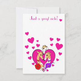 Three Gorgeous Greyhounds Valentine Mitteilungskarte
