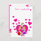 Three Gorgeous Greyhounds Valentine Mitteilungskarte (Vorne/Hinten)