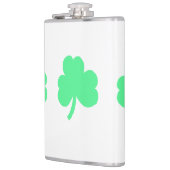 Three Green Shamrock Trinity Flachmann (Links)