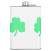 Three Green Shamrock Trinity Flachmann (Rückseite)