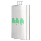 Three Green Shamrock Trinity Flachmann (Links)