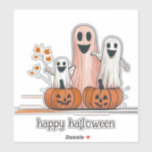 Three Happy Ghosts Aufkleber (Blatt)