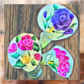 Three Happy Lilys Window Clying Fensteraufkleber (Blatt 2)