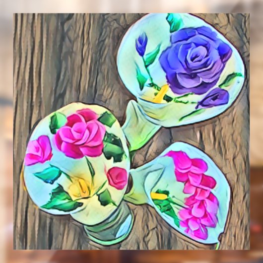 Three Happy Lilys Window Clying Fensteraufkleber (Blatt 2)