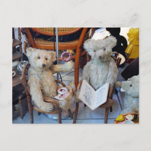 Three Happy Teddy Bears Postkarte (Vorderseite)