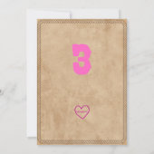 Three Haw Pink, Western 3rd Birthday Einladung (Rückseite)