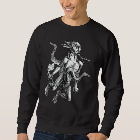 Three Headed Man Serpent And Cat Dictionnaire Infe Sweatshirt (Vorderseite)