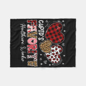 Three Hearts Cupids Lieblings-Gesundheitsarbeiter Fleecedecke (Vorderseite (Horizontal))