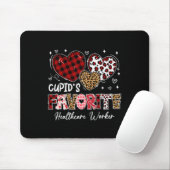 Three Hearts Cupids Lieblings-Gesundheitsarbeiter Mousepad (Mit Mouse)