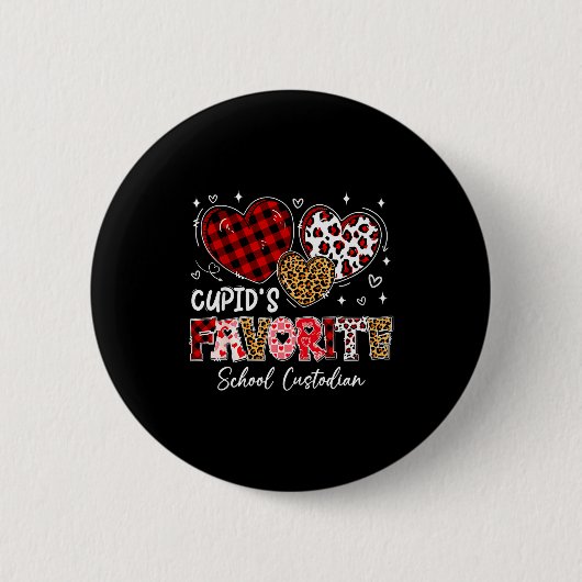 Three Hearts Cupids Lieblings-Hausmeister Vale Button (Vorderseite)